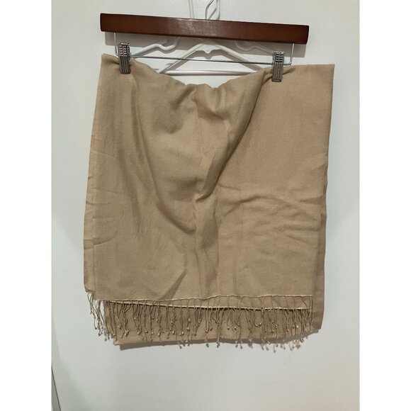 Bloomingdale's Women's Pashmina Scarf/Shawl, Tan/Beige, One Size - Picture 1 of 2